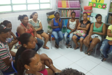 REUNIÃO DE PAIS E MESTRES COM TURMA DO 6º ANO DA ESCOLA MUNICIPAL MARIA RITA ALVES