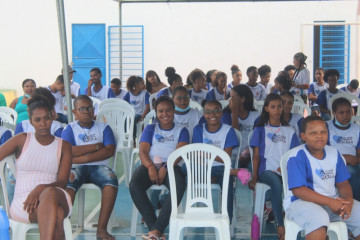 5° ENCONTRO - AÇÃO JUVENTUDE - ESCOLA LEÔNCIO HORÁCIO DE ALMEIDA, COM ALUNOS E JOVENS DA COMUNIDADE 