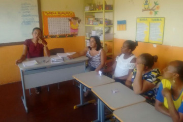 REUNIÃO REALIZADA COM OS PAIS DOS ALUNOS DAS TURMAS DO 4° E 5º ANO DO PRÉDIO ESCOLAR ORLANDO CARNEIRO