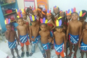 COMEMORAÇÃO DO DIA DO ÍNDIO NA ESCOLA MUNICIPAL VITOR BEZERRA LOLA