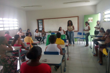 REUNIÃO DE PAIS E MESTRES NA ESCOLA MUNICIPAL MARIA RITA ALVES DE JESUS, NOS TURNOS MATUTINO E VESPERTINO