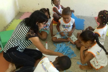  AULA SOBRE HIGIENE CORPORAL NA TURMA DA EDUCAÇÃO INFANTIL NO PRÉDIO ESCOLAR MANOEL DO PATROCÍNIO