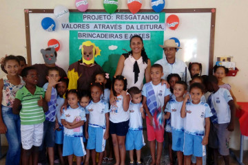 ABERTURA DO PROJETO RESGATANDO VALORES ATRAVÉS DA LEITURA, BRINCADEIRAS E ARTES NAS ESCOLAS DO NÚCLEO B